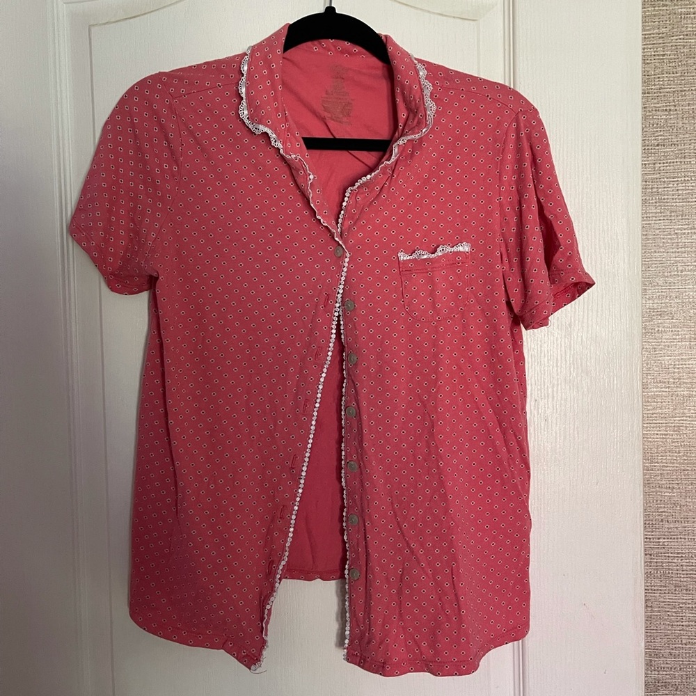 Coral colored PJ Set